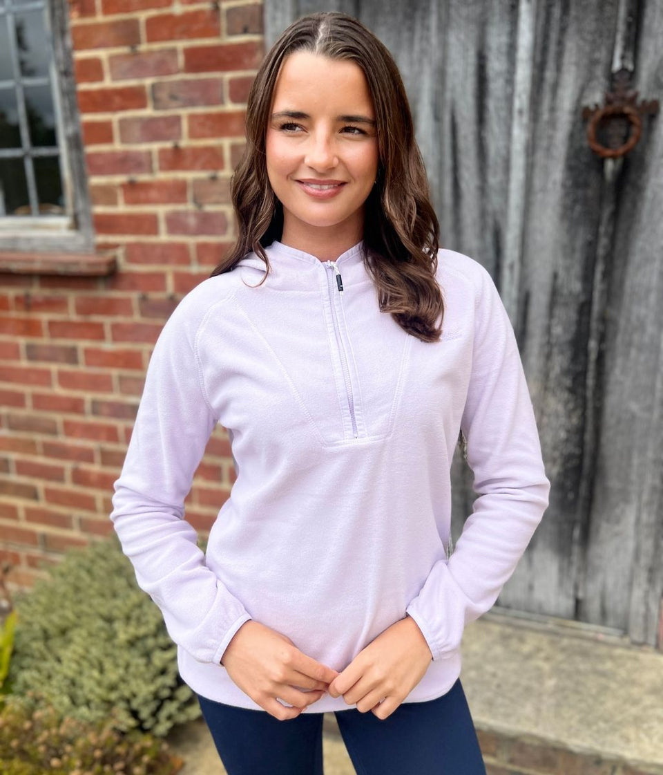 Lilac Warriewood Hooded 1/4 Zip Fleece