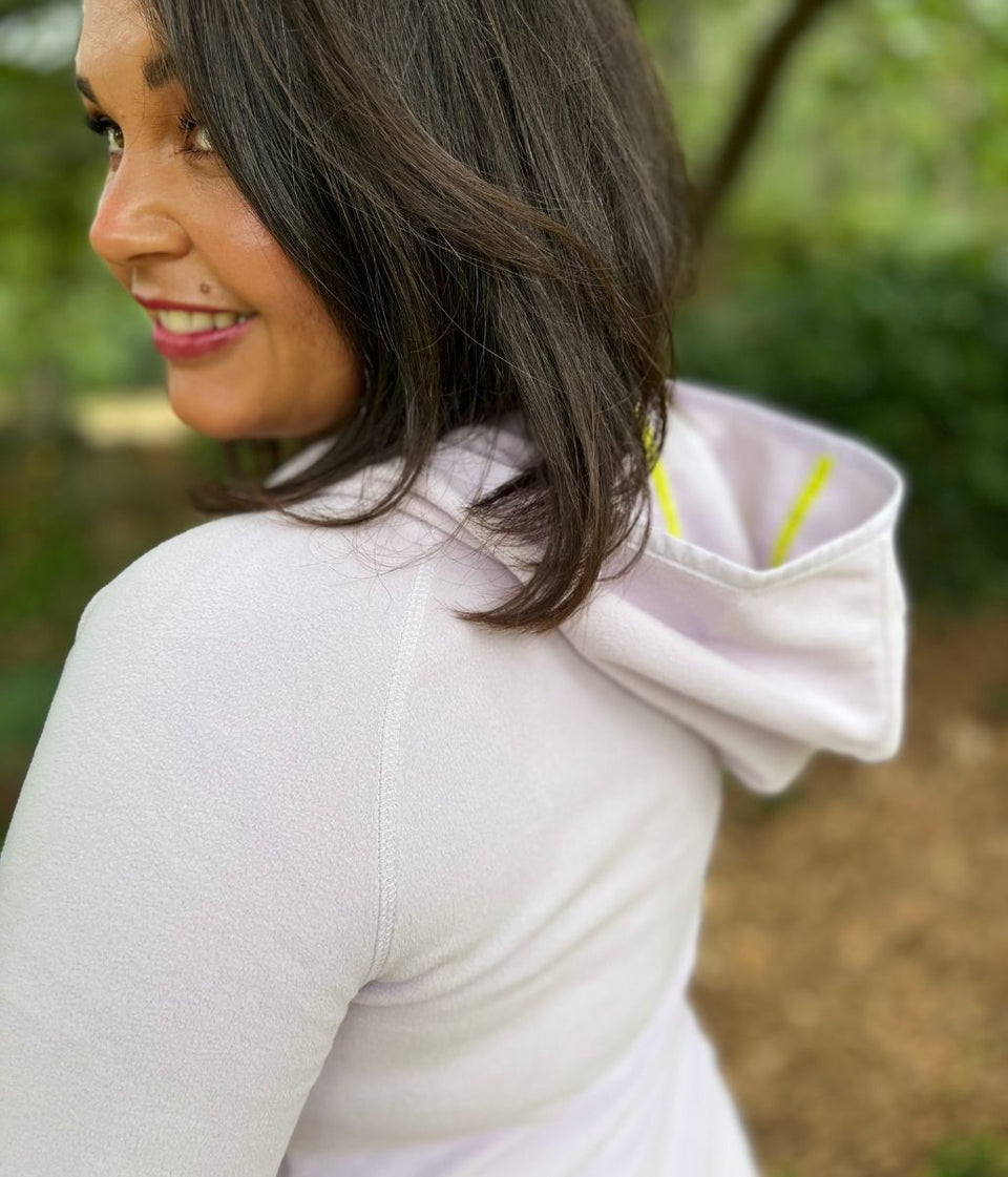 Lilac Warriewood Hooded 1/4 Zip Fleece