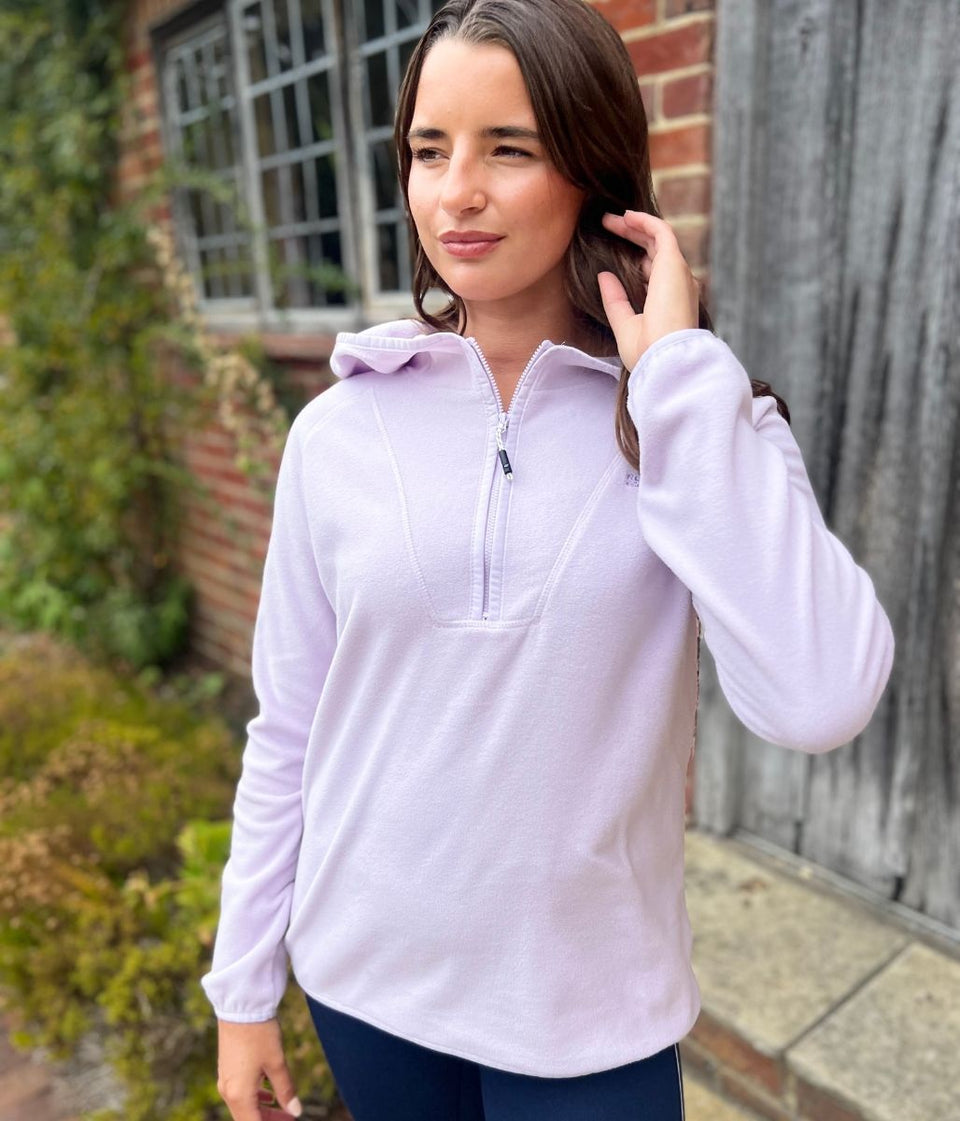 Lilac Warriewood Hooded 1/4 Zip Fleece
