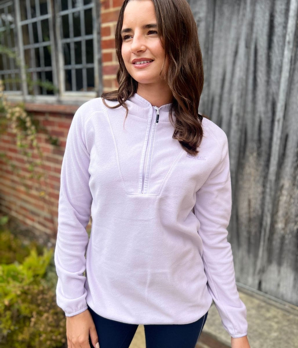 Lilac Warriewood Hooded 1/4 Zip Fleece
