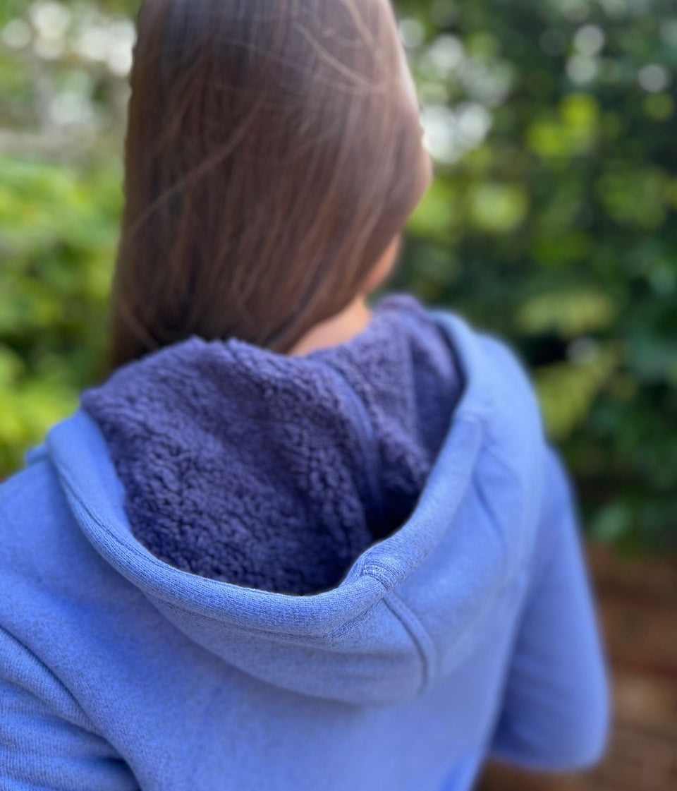 Blue Sherpa Lined Luxe Fleece
