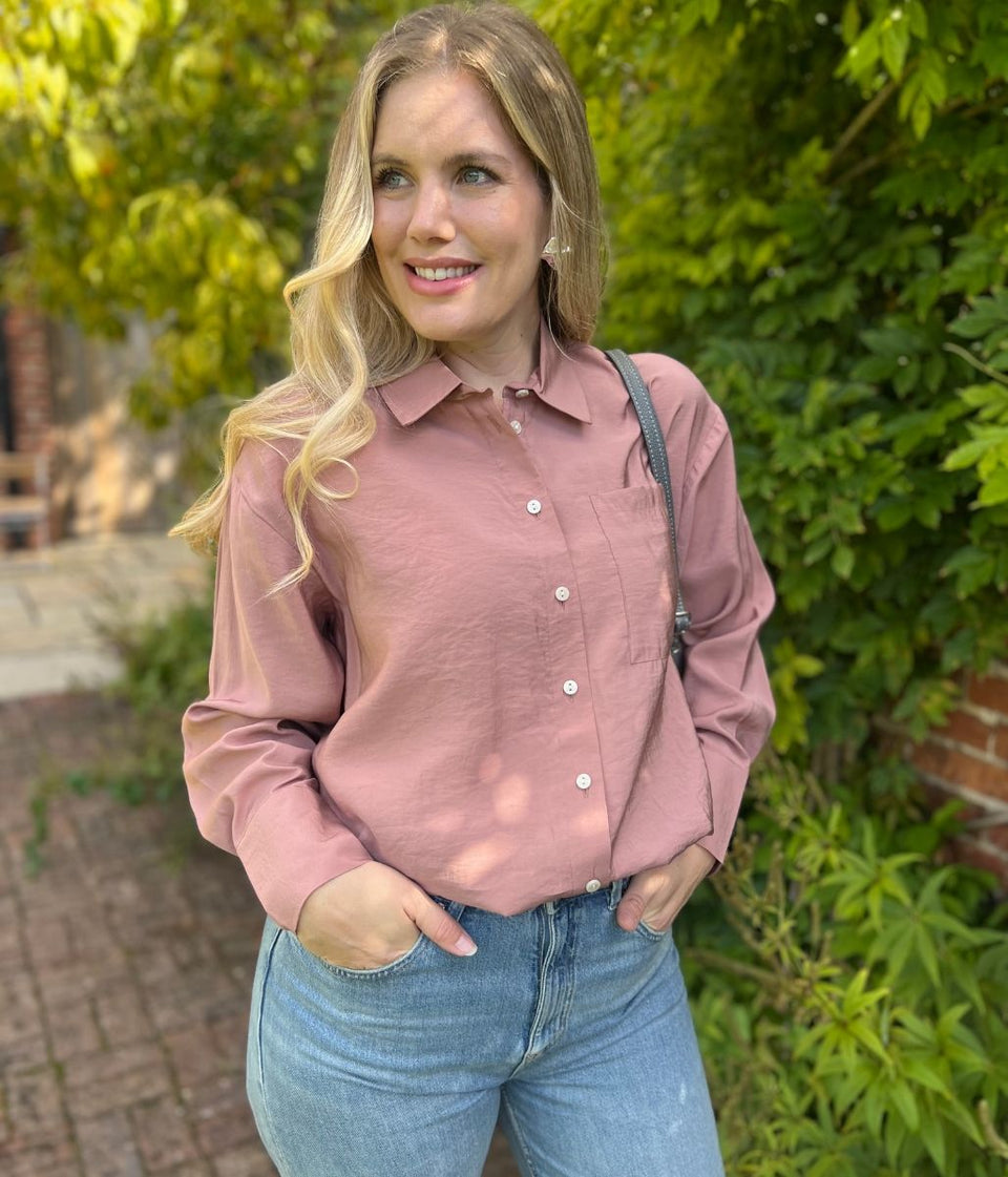 Pink Modal Relaxed Shirt
