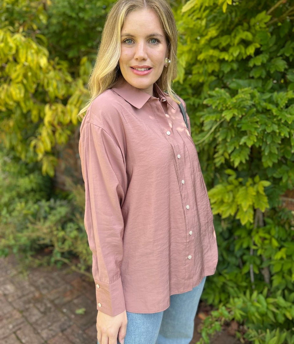 Pink Modal Relaxed Shirt