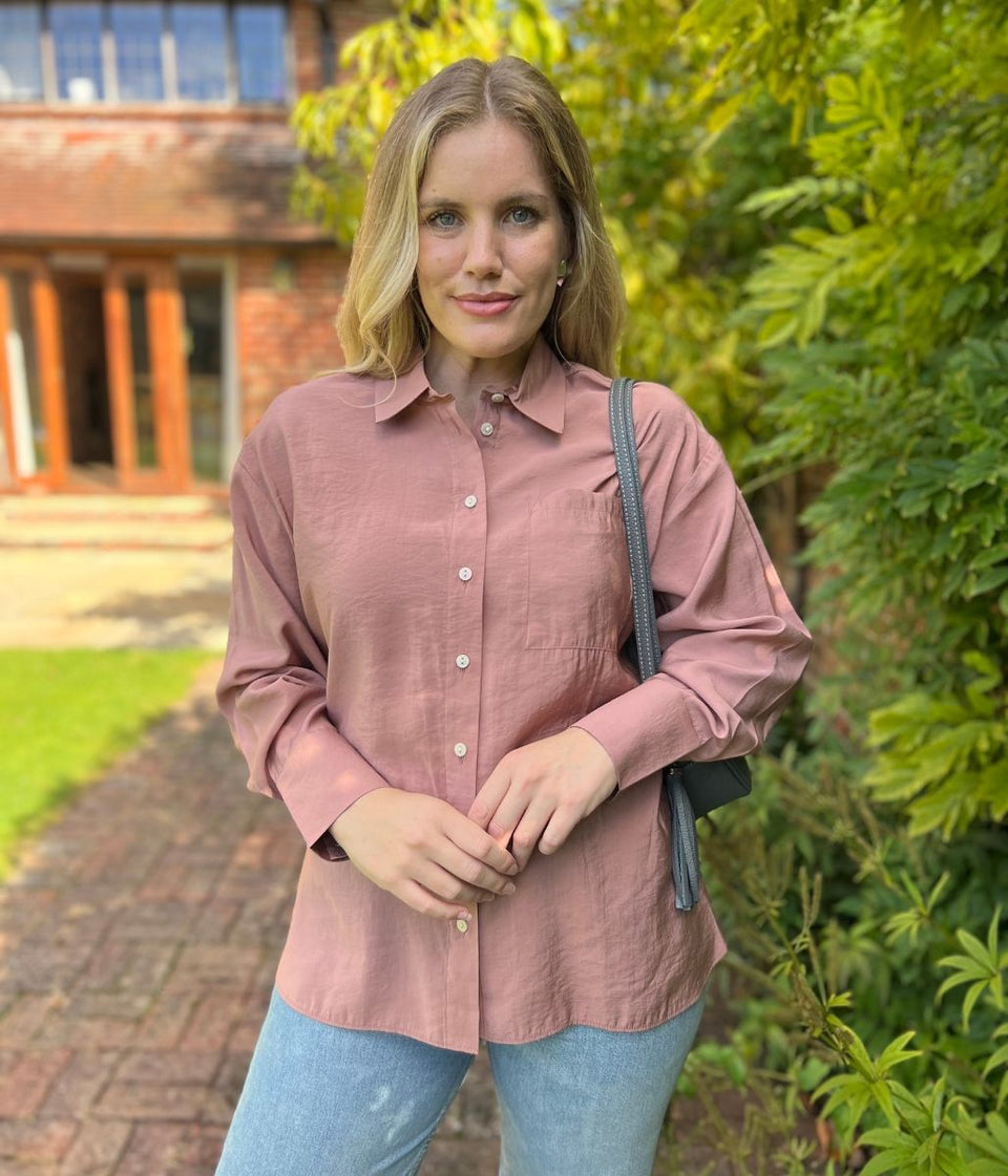 Pink Modal Relaxed Shirt
