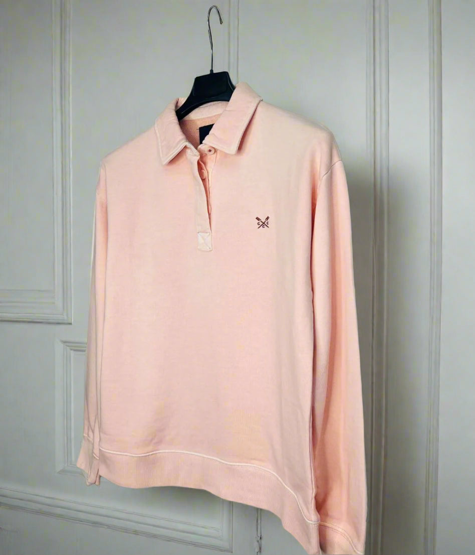Pale Pink Pigment Dyed Rugger Sweatshirt