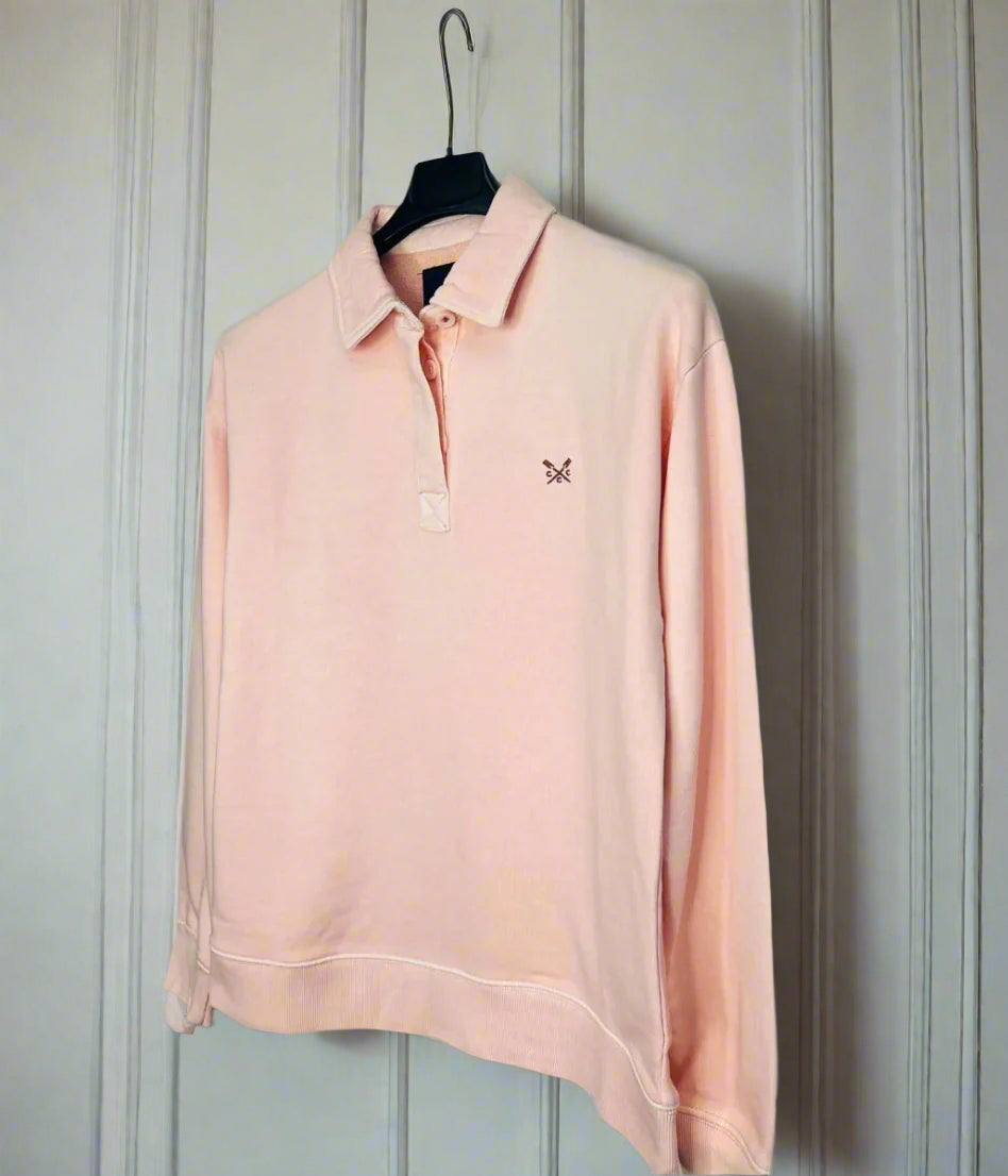 Pale Pink Pigment Dyed Rugger Sweatshirt