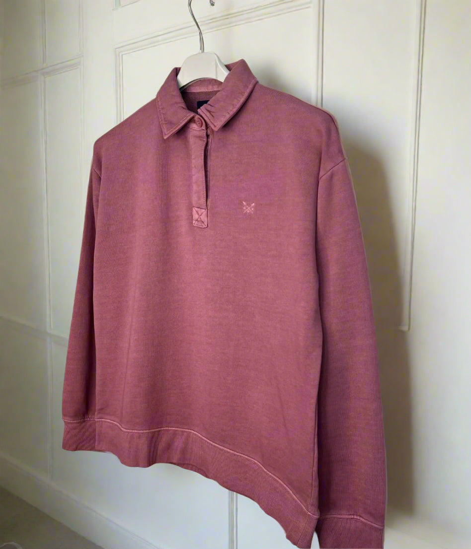 Pink Pigment Dyed Rugger Sweatshirt