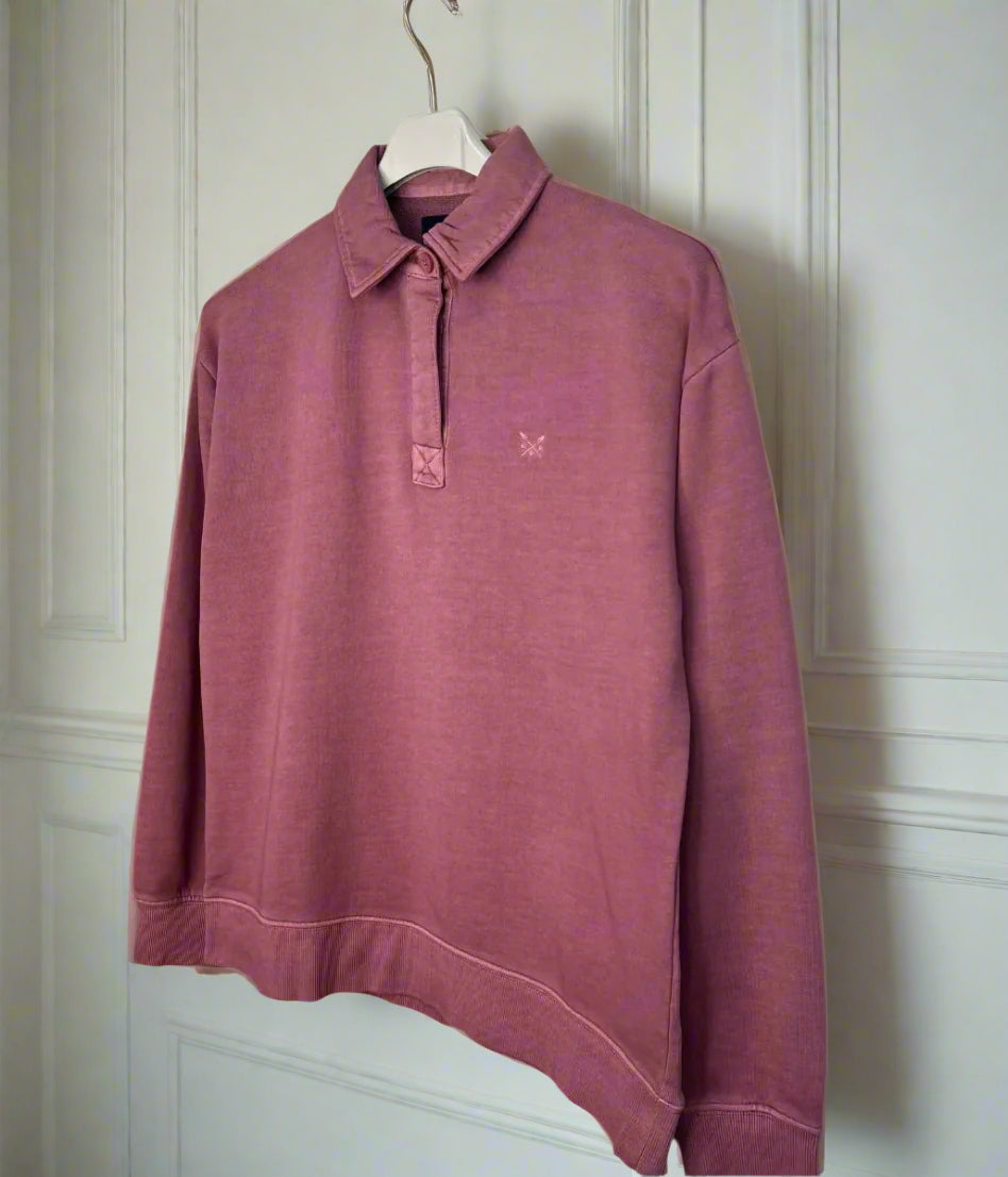 Pink Pigment Dyed Rugger Sweatshirt