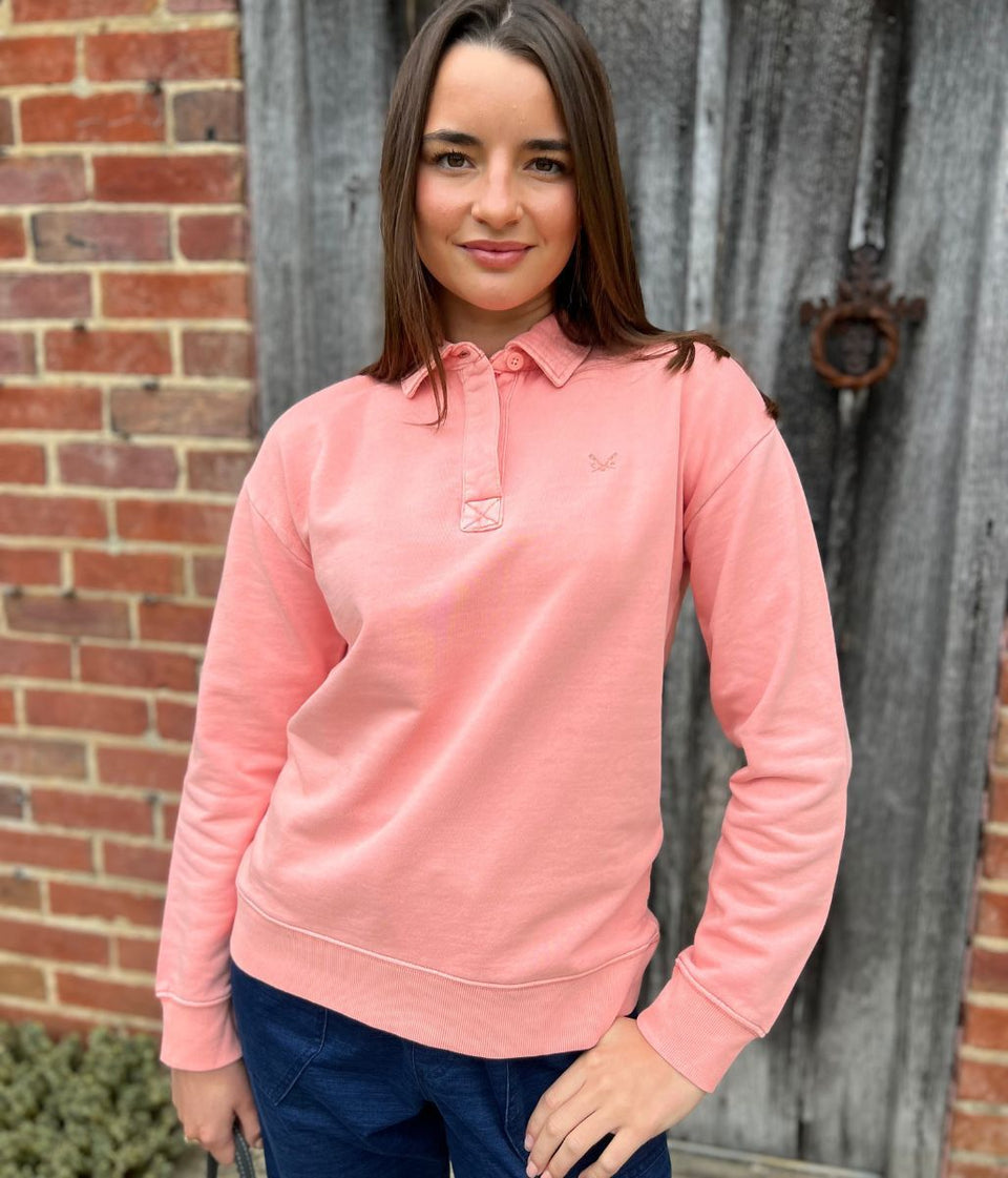 Peach Pigment Dyed Rugger Sweatshirt