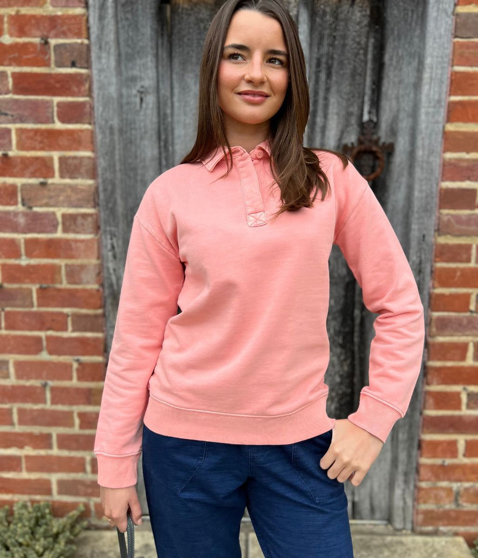 Peach Pigment Dyed Rugger Sweatshirt