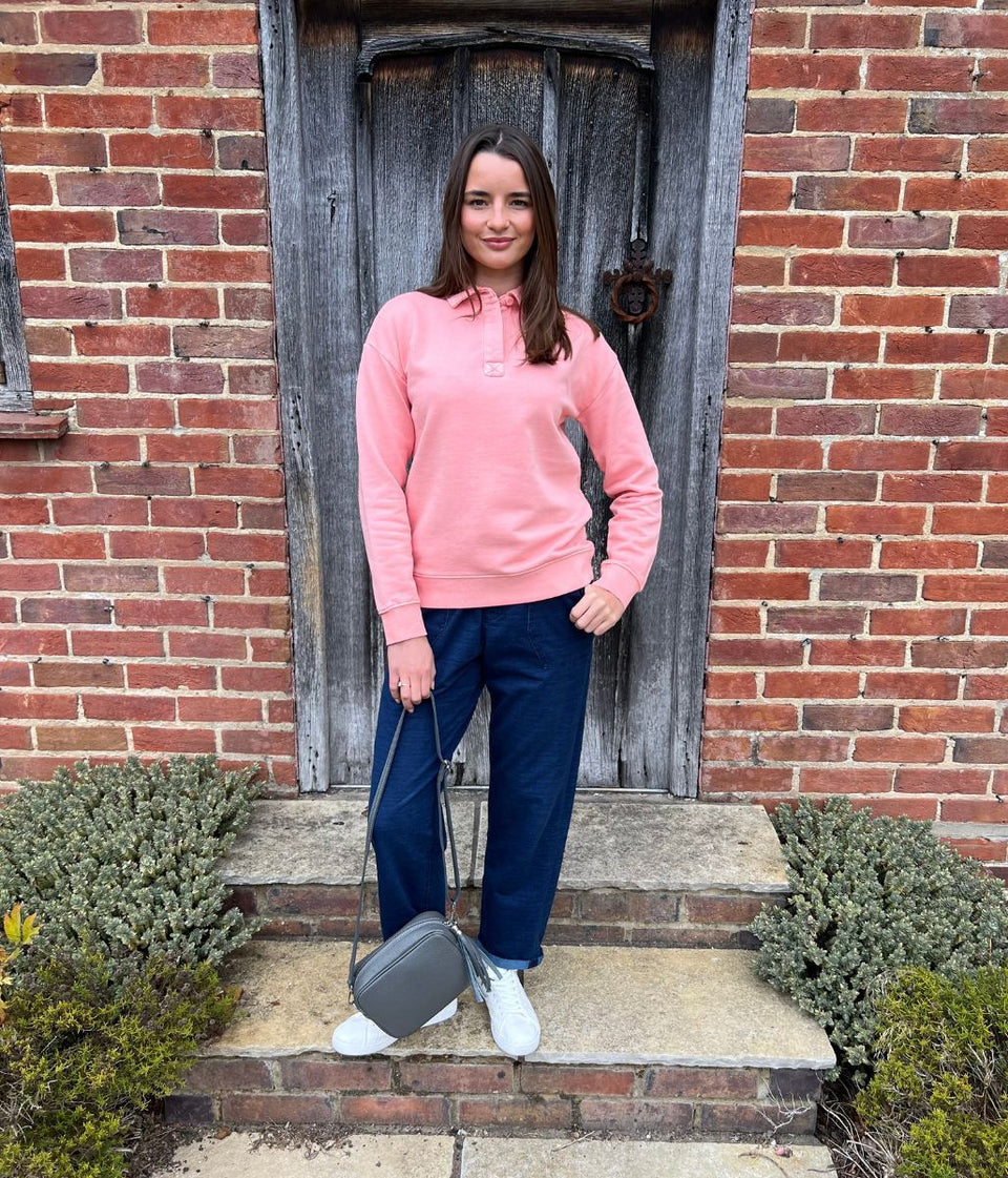Peach Pigment Dyed Rugger Sweatshirt