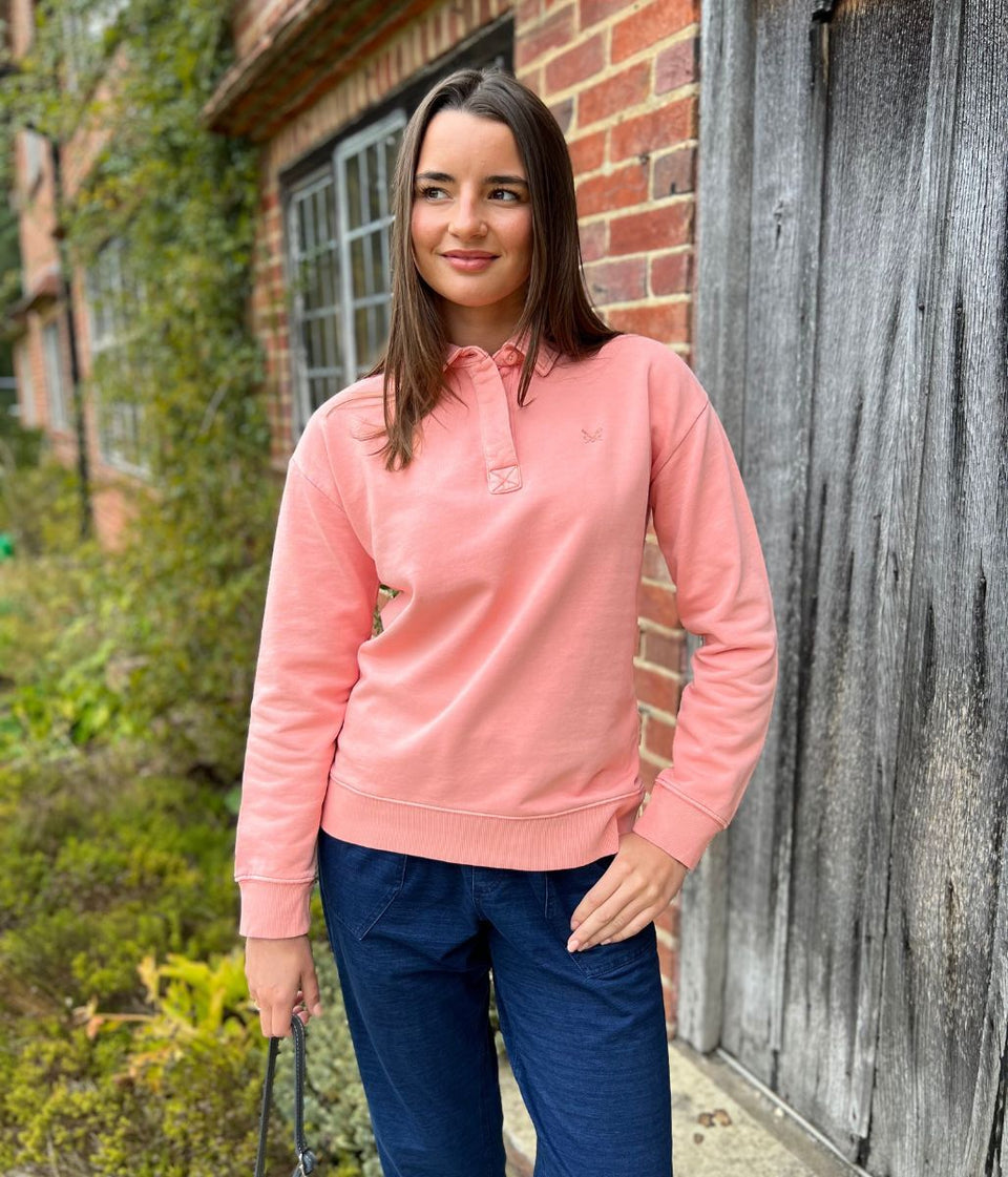 Peach Pigment Dyed Rugger Sweatshirt