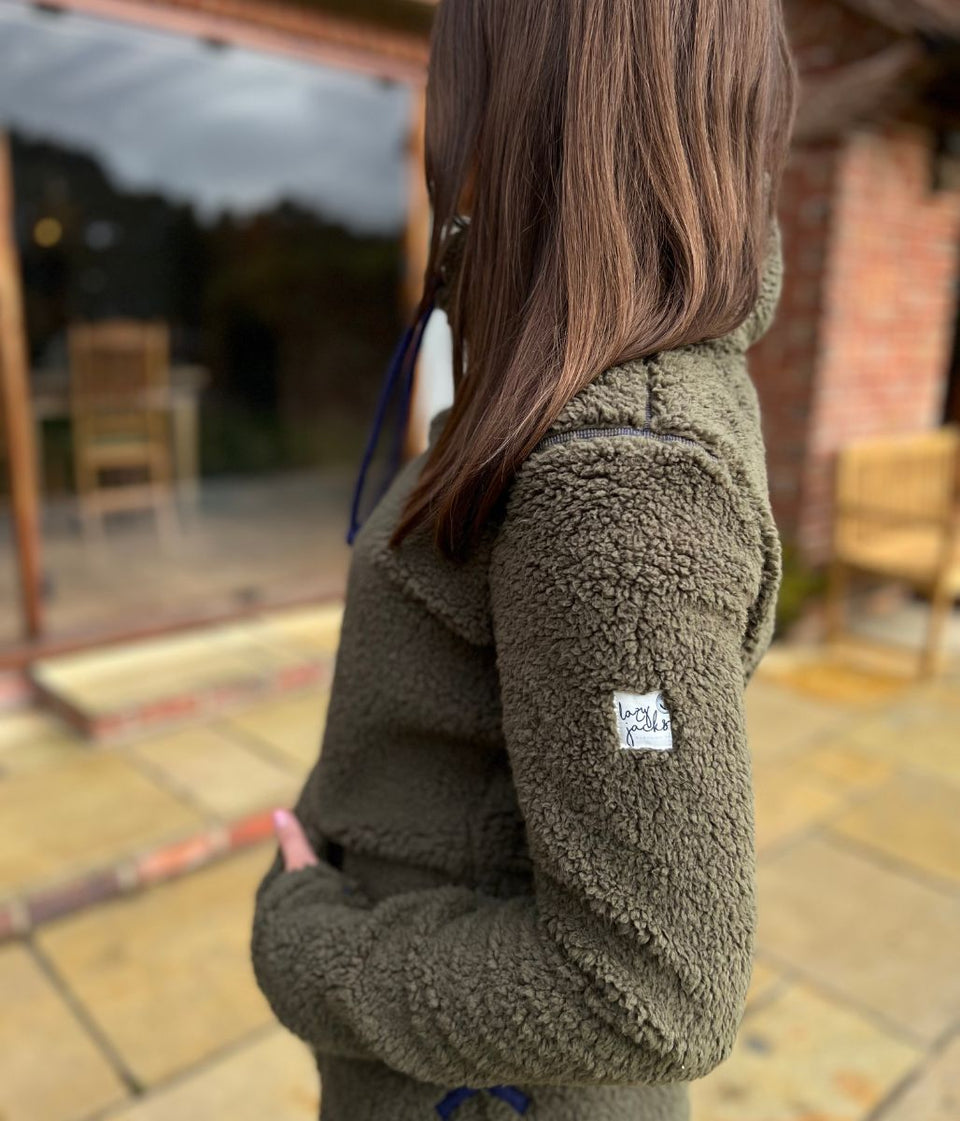 Lazy Jacks Khaki Roll Neck Snug Fleece