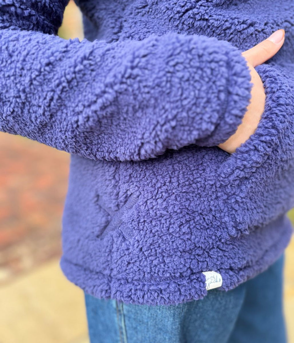Lazy Jacks Navy Roll Neck Snug Fleece