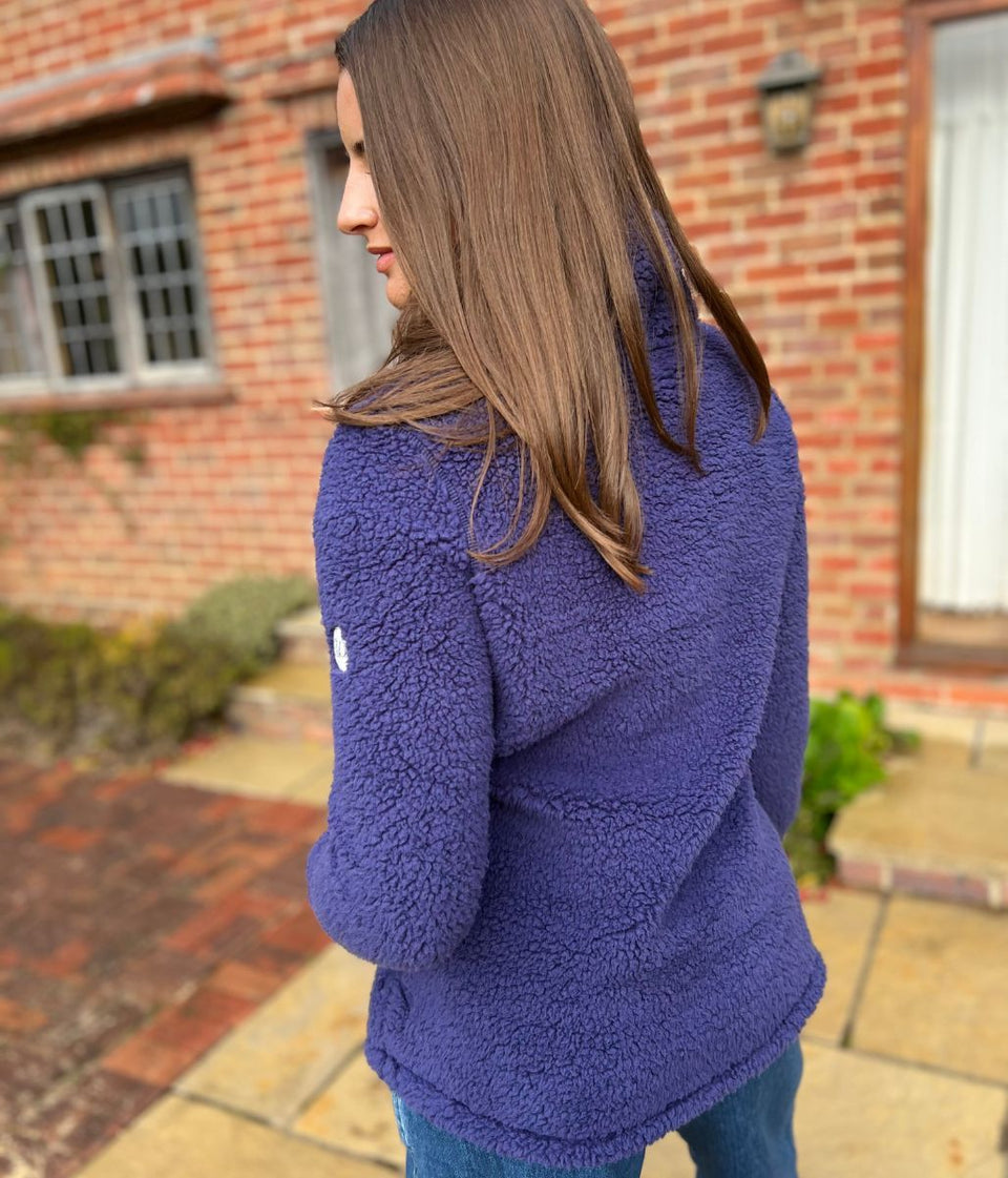 Lazy Jacks Navy Roll Neck Snug Fleece