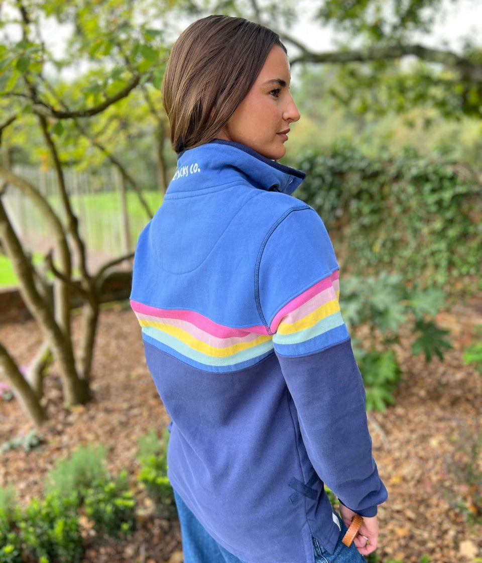 Lazy Jacks Prism Button Neck Sweatshirt