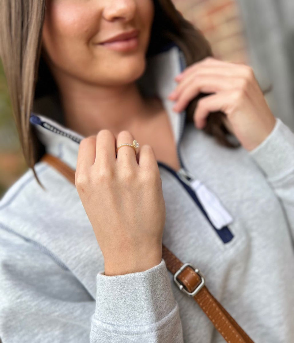 Lazy Jacks Grey Marl 1/4 Zip Sweatshirt