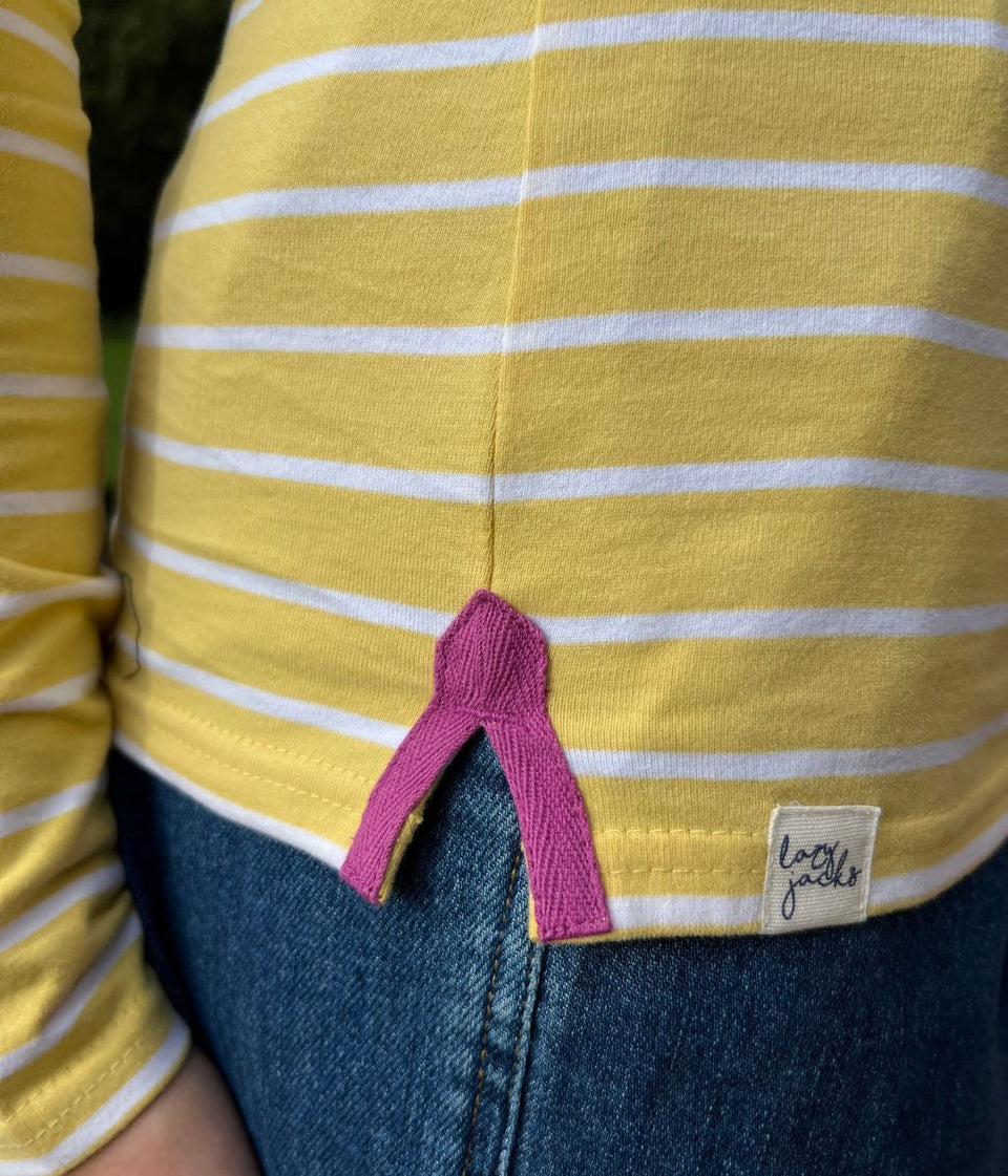 Lazy Jacks Yellow Striped Breton Top