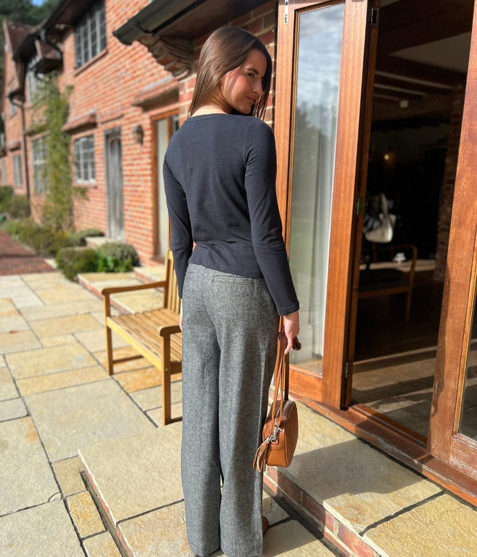 Ex Seasalt Black Organic Cotton Rich Long Sleeve Top