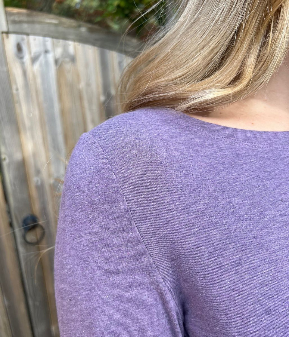 Ex Seasalt Mauve Organic Cotton Rich Long Sleeve Top