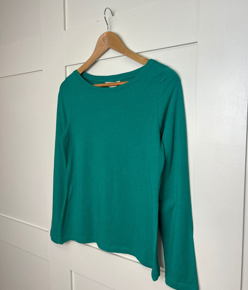 Ex Seasalt Jade Organic Cotton Rich Long Sleeve Top