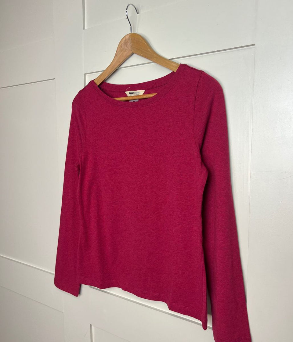 Ex Seasalt Raspberry Organic Cotton Rich Long Sleeve Top
