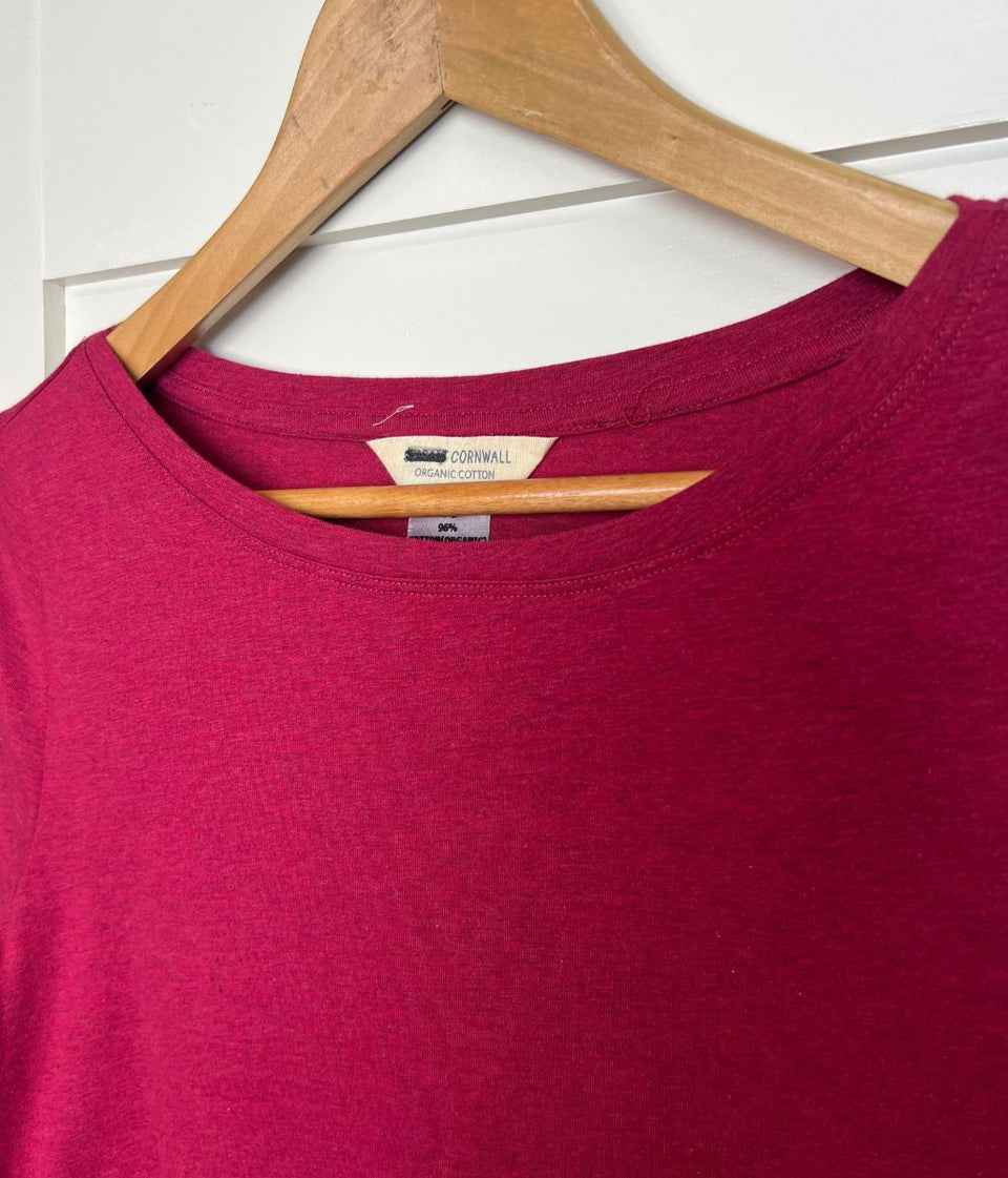 Ex Seasalt Raspberry Organic Cotton Rich Long Sleeve Top