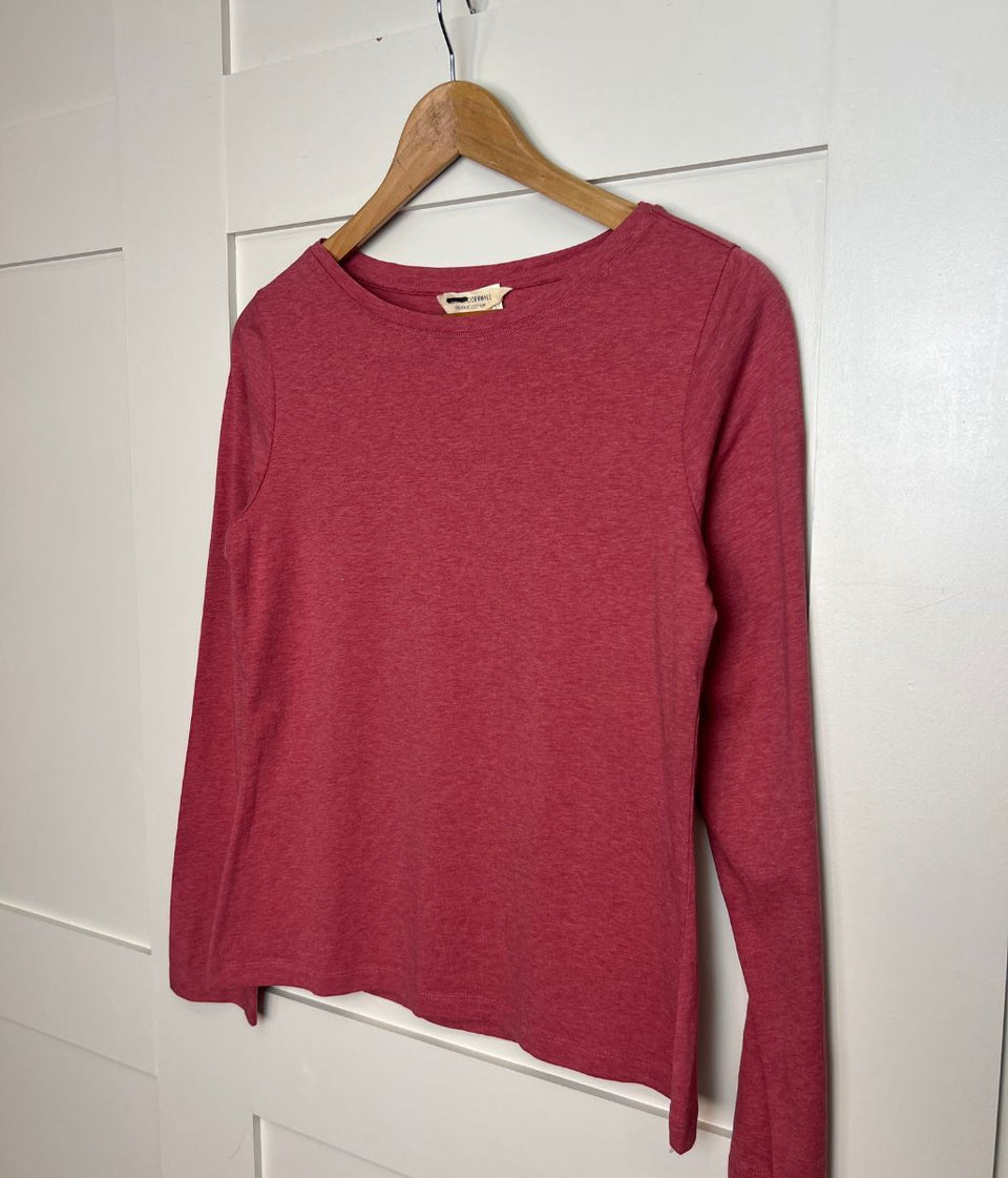 Ex Seasalt Red Organic Cotton Rich Long Sleeve Top