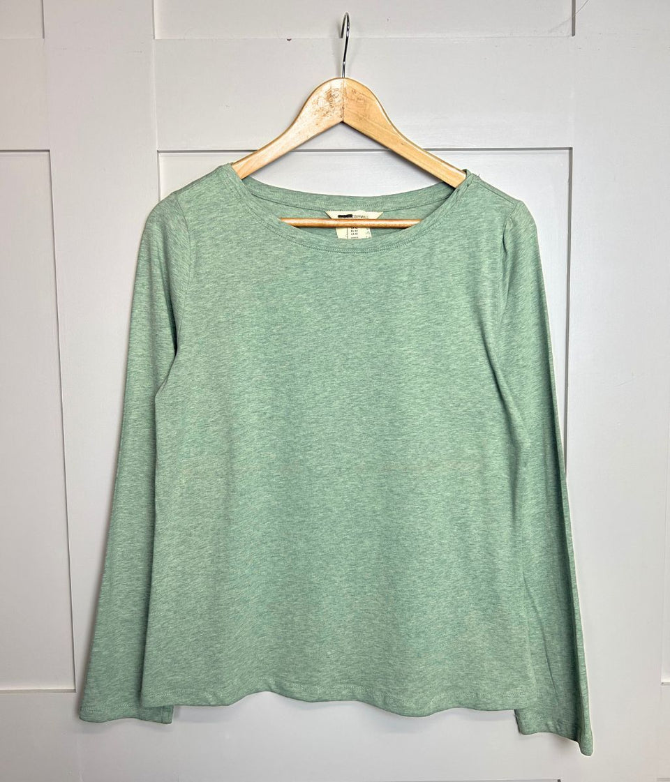 Ex Seasalt Aqua Organic Cotton Rich Long Sleeve Top