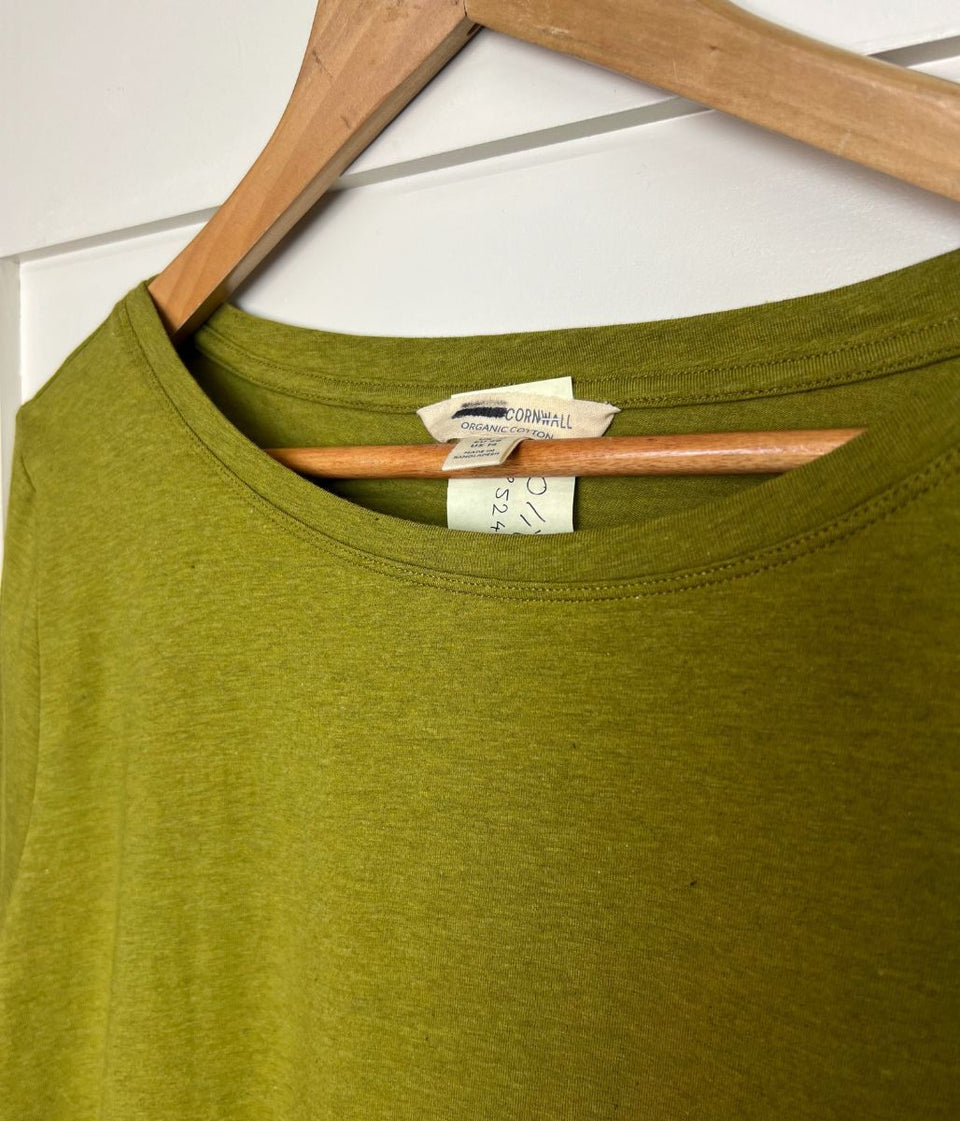 Ex Seasalt Olive Organic Cotton Rich Long Sleeve Top