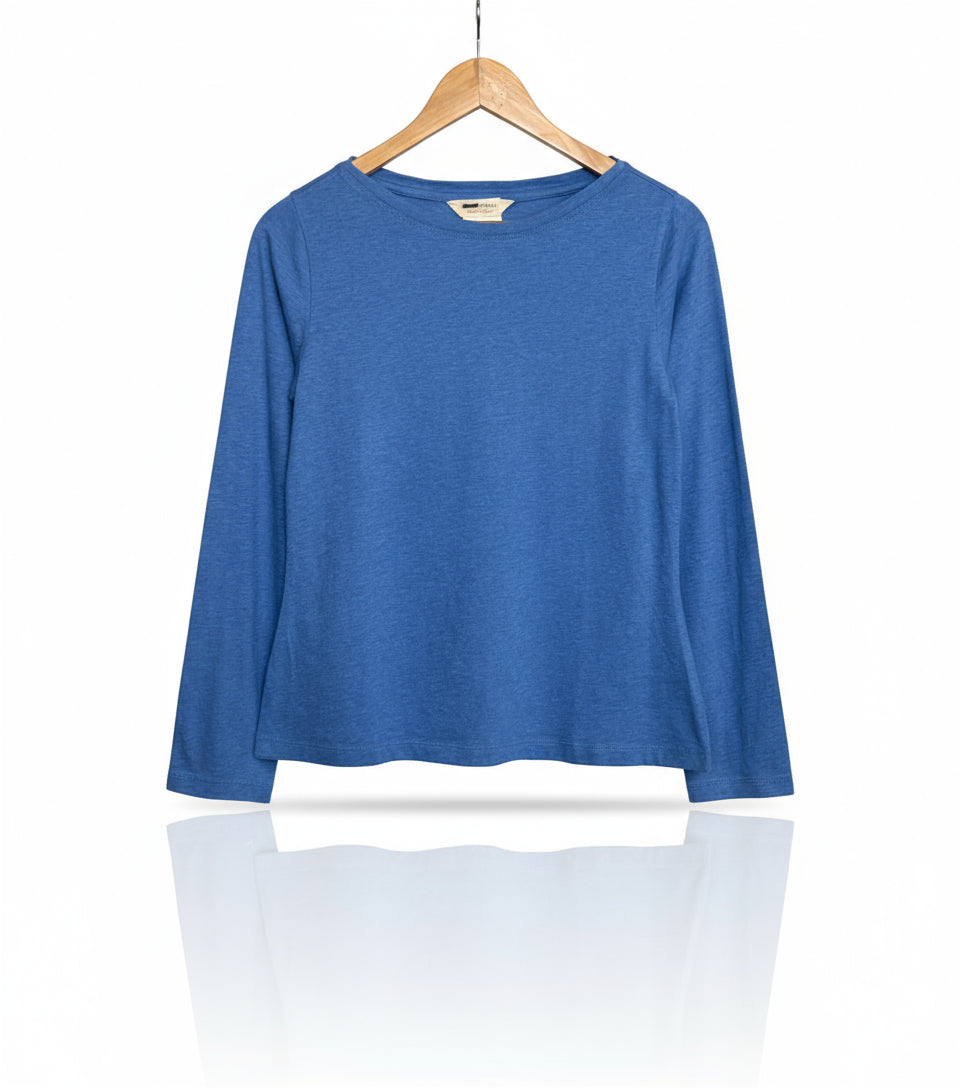 Ex Seasalt Blue Organic Cotton Rich Long Sleeve Top