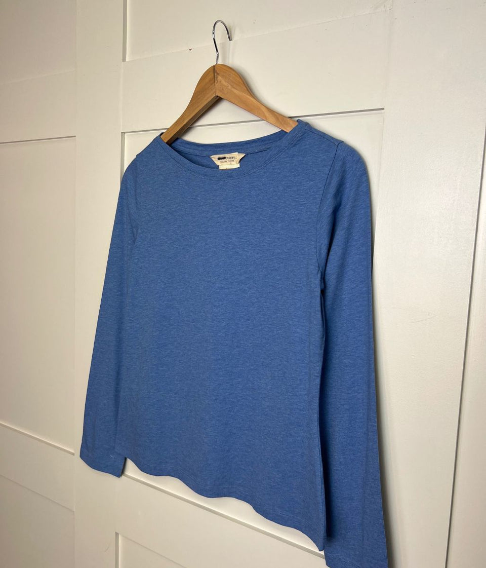 Ex Seasalt Blue Organic Cotton Rich Long Sleeve Top
