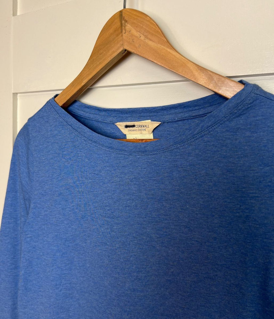 Ex Seasalt Blue Organic Cotton Rich Long Sleeve Top