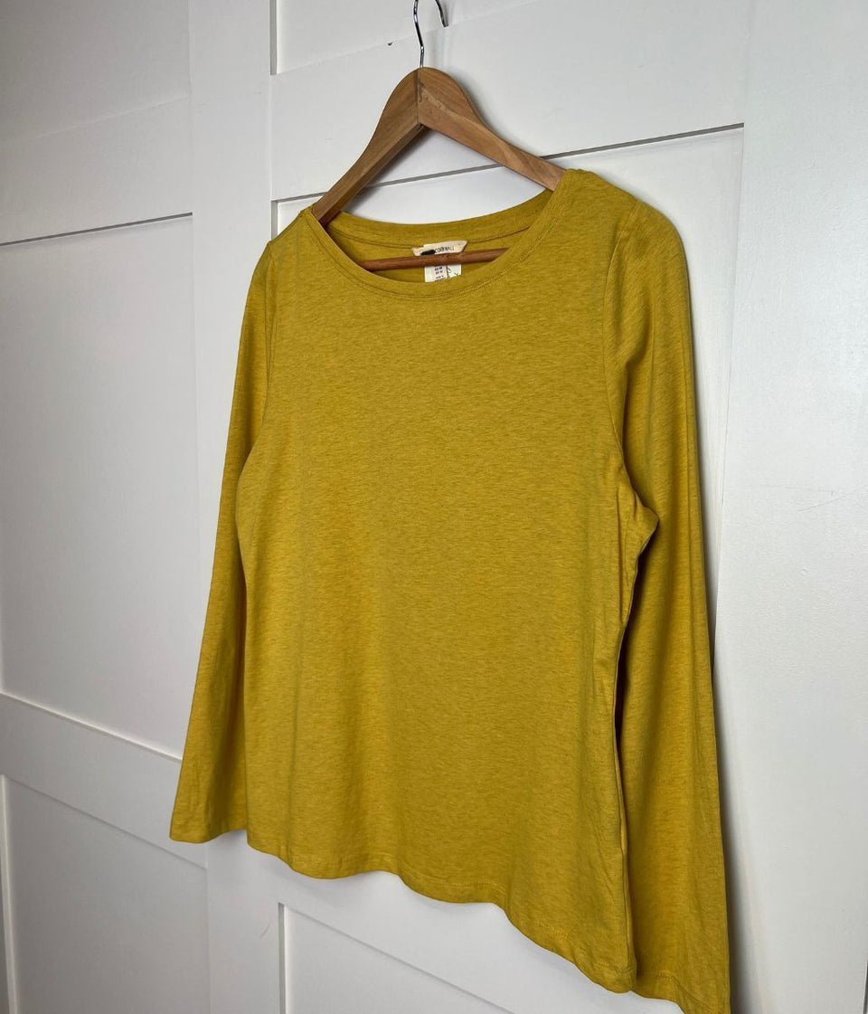 Ex Seasalt Mustard Organic Cotton Rich Long Sleeve Top