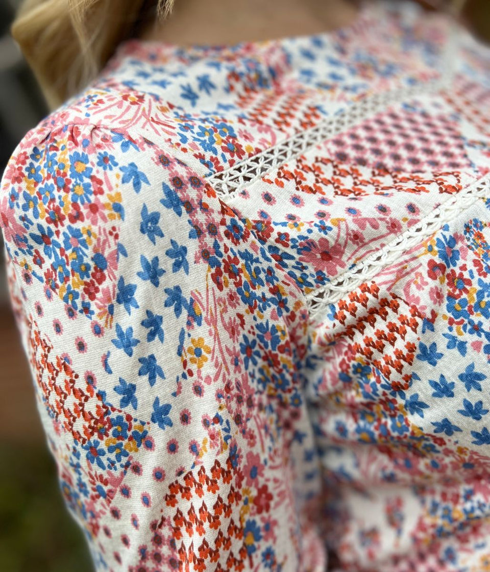 Floral Patchwork Ditsy Top