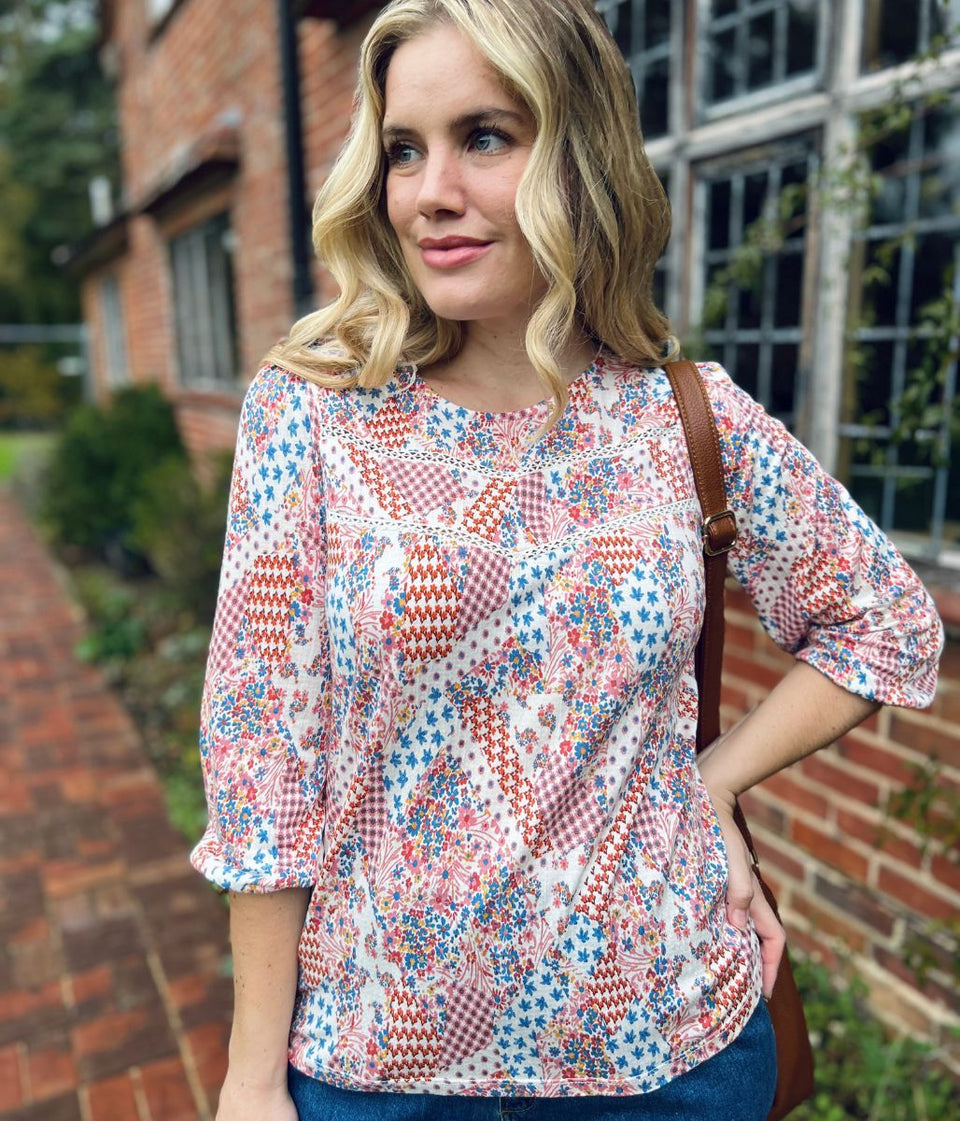 Floral Patchwork Ditsy Top