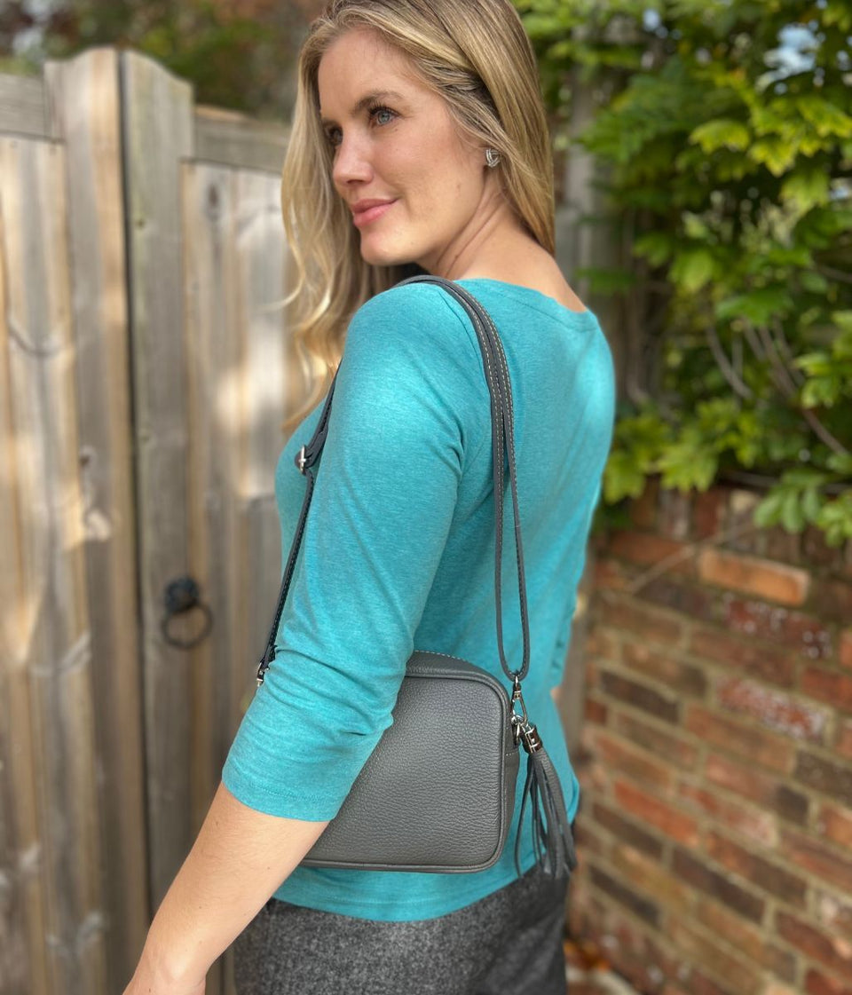 Ex Seasalt Turquoise Cotton Rich 3/4 Sleeve Top