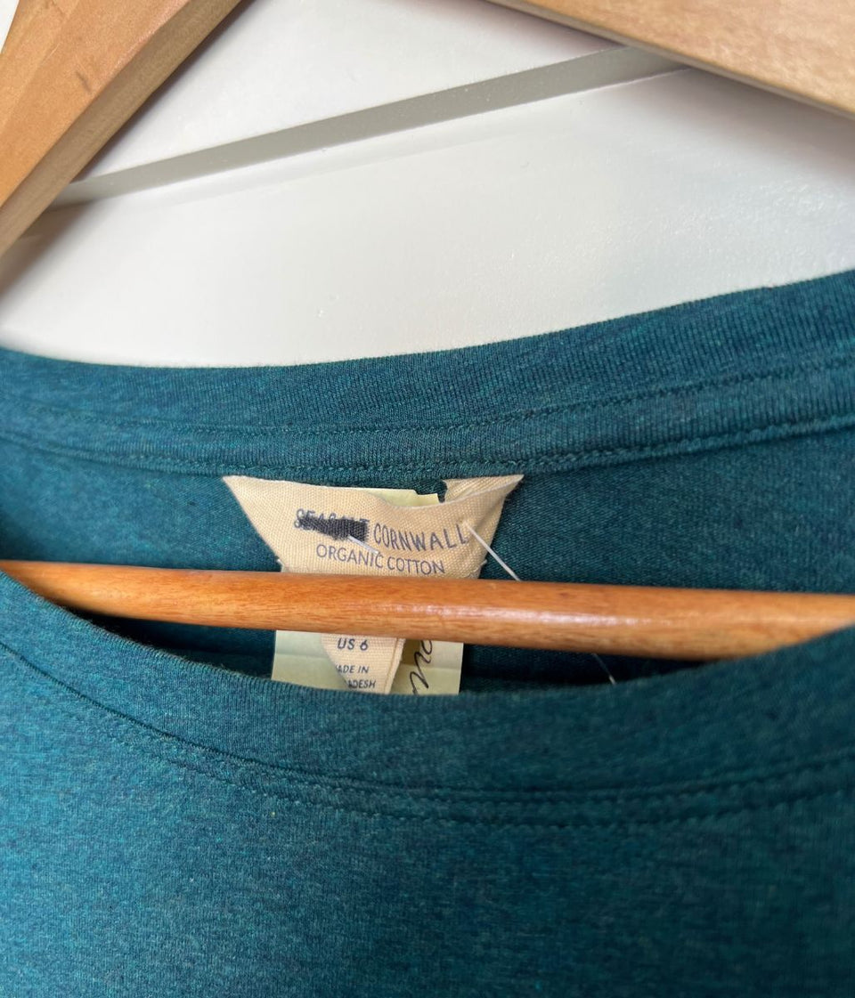 Ex Seasalt Dark Green Organic Cotton Rich Long Sleeve Top