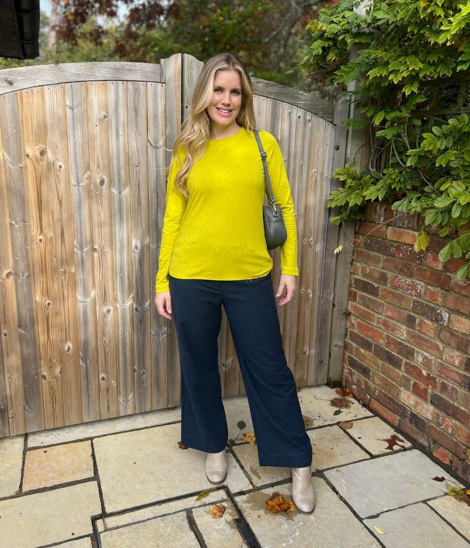 Lime Clara Long Sleeve Top