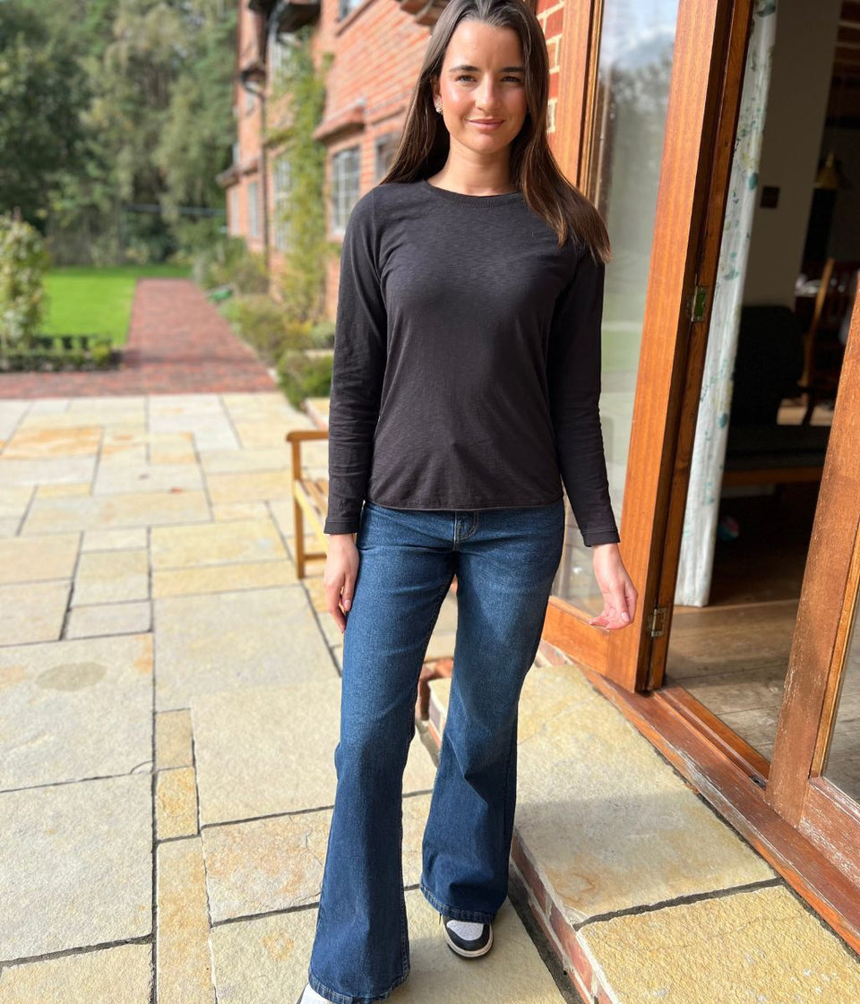 Black Clara Long Sleeve Top