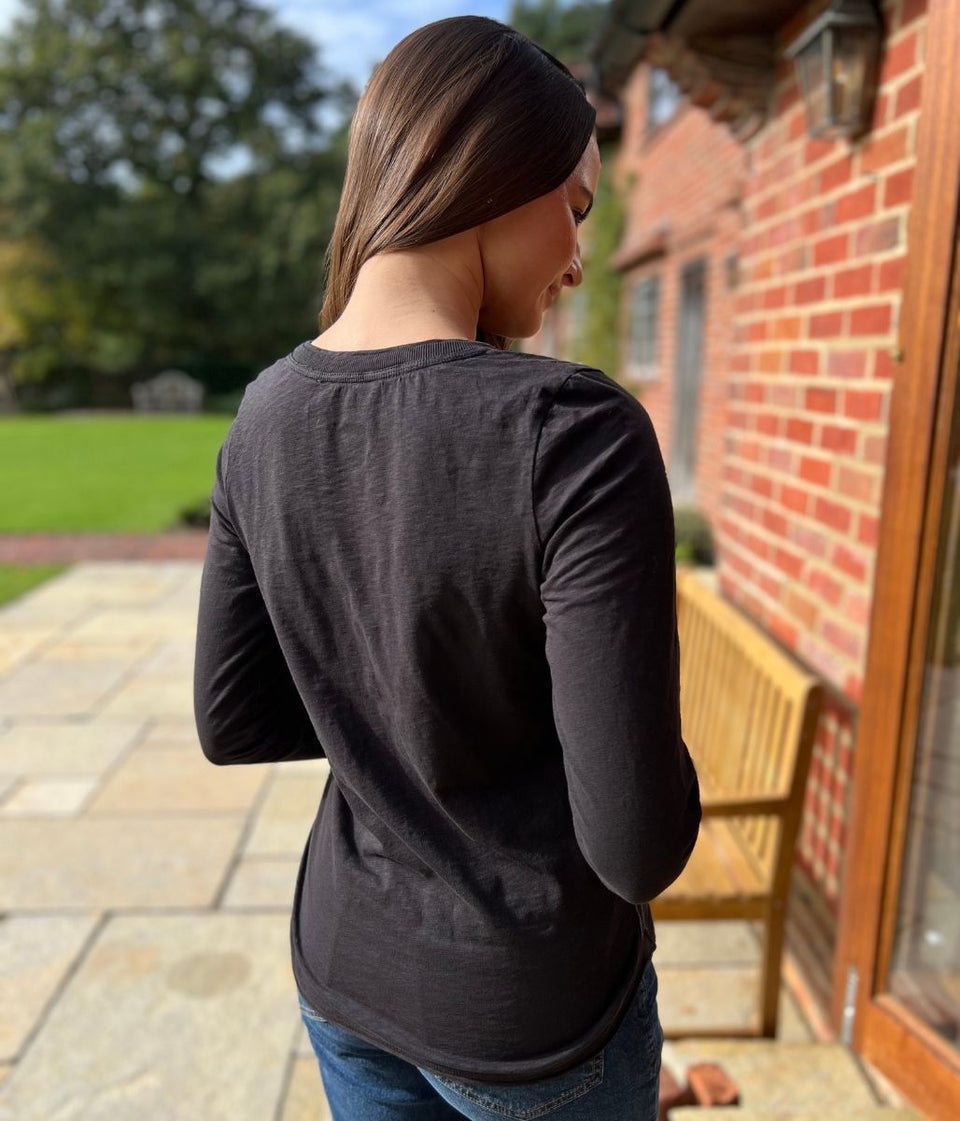 Black Clara Long Sleeve Top