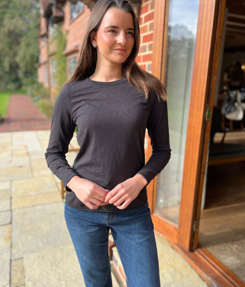 Black Clara Long Sleeve Top