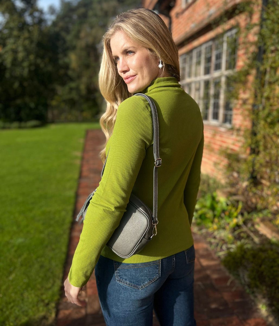 Ex Seasalt Green Landing Roll Neck Top