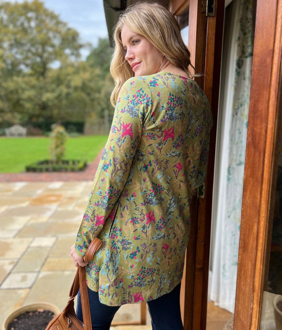Rouleau Calliste Floral Tunic Top