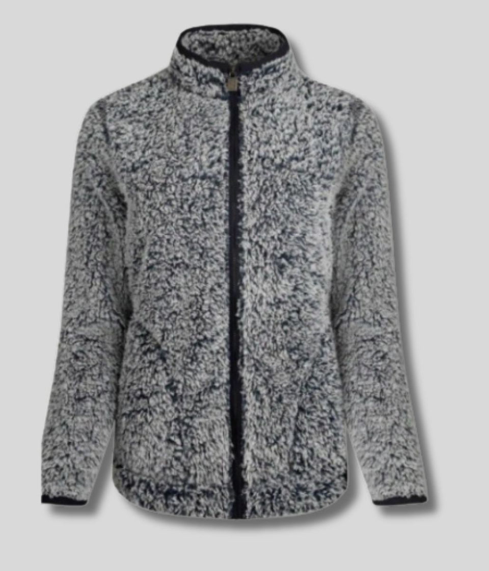 Navy Deliah Cosy Full Zip Fleece