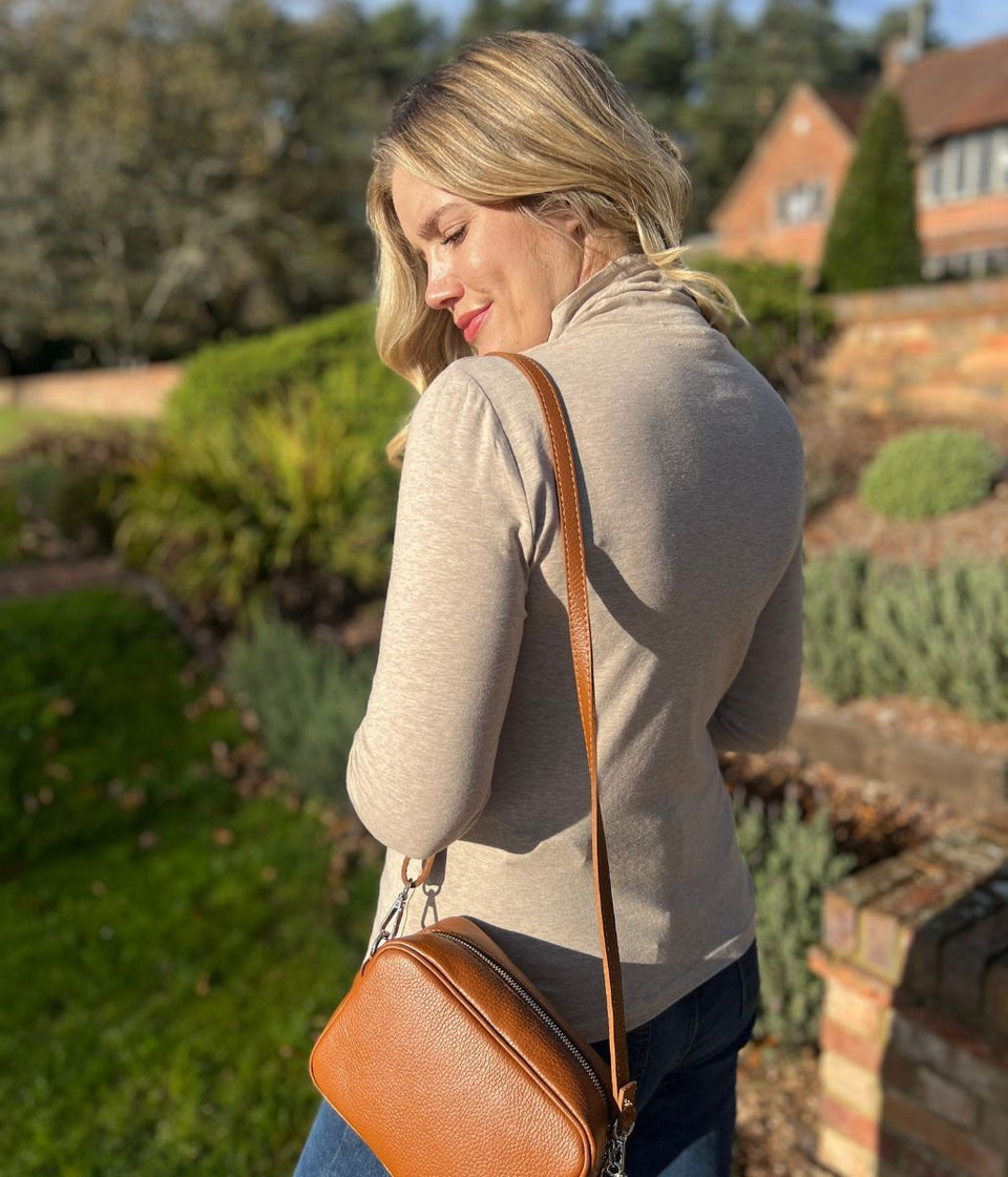 Ex Seasalt Natural Landing Plain Roll Neck Top