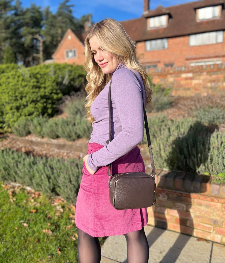 Ex Seasalt Mauve Landing Plain Roll Neck Top