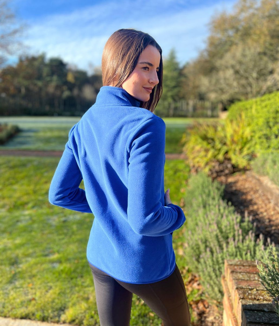 Blue Full Zip Fleece Top