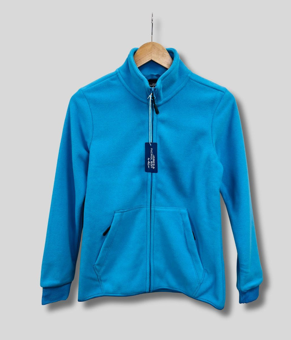 Aqua Full Zip Fleece Top