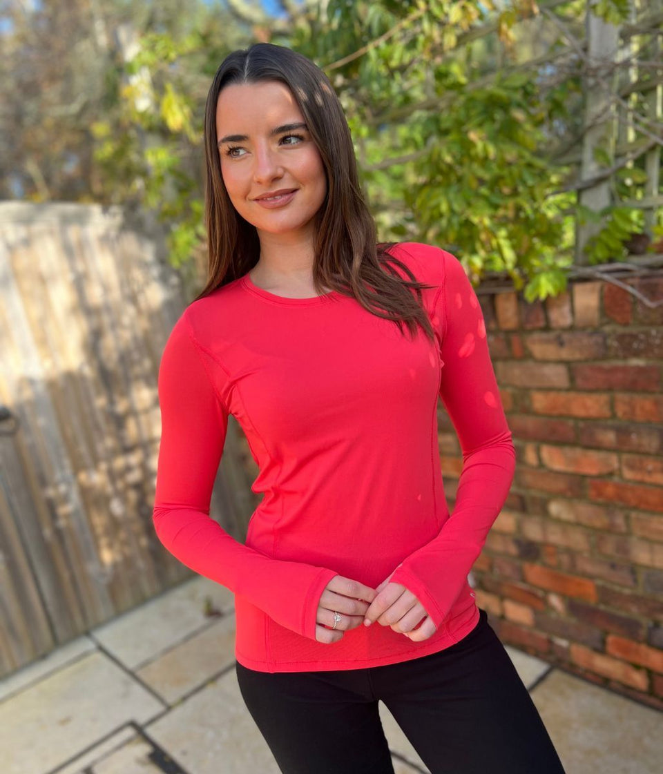 Coral Long Sleeve Good Move Active Top